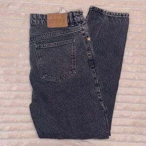 Zara Black High Waisted Mom Fit Jean